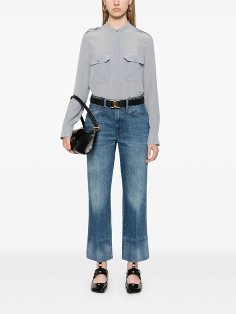 Chloé straight-leg cropped jeans - Blue
