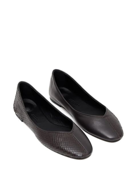 Jacquemus snakeskin leather ballet flats - Brown - zdjęcie produktu nr 2