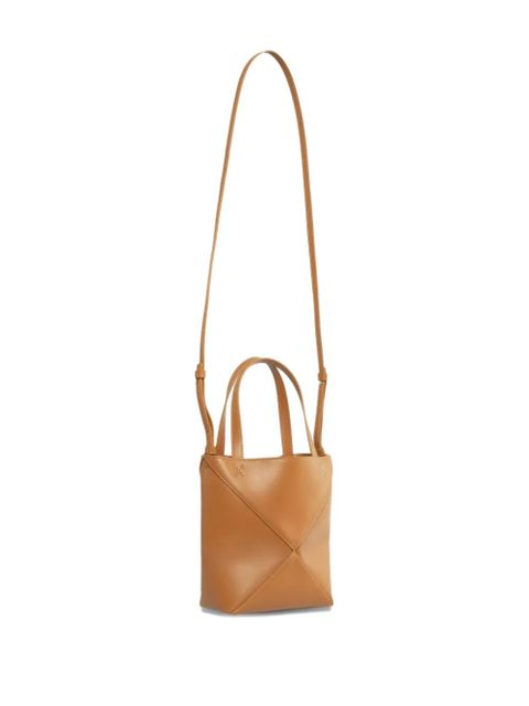 LOEWE mini Puzzle Fold tote bag - Brown