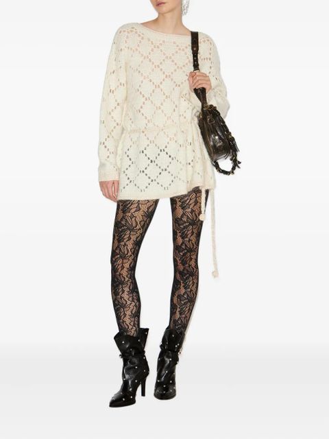 ISABEL MARANT Merida diamond-pattern pullover - Neutrals