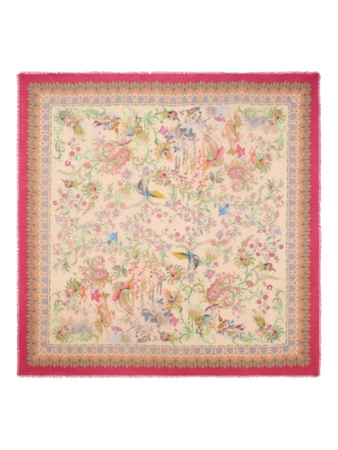 ETRO flora-fauna motif shawl - Neutrals - zdjęcie produktu nr 1