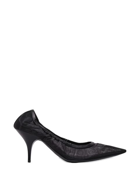 Miu Miu sheer-mesh pointed-toe pumps - Black - zdjęcie produktu nr 1