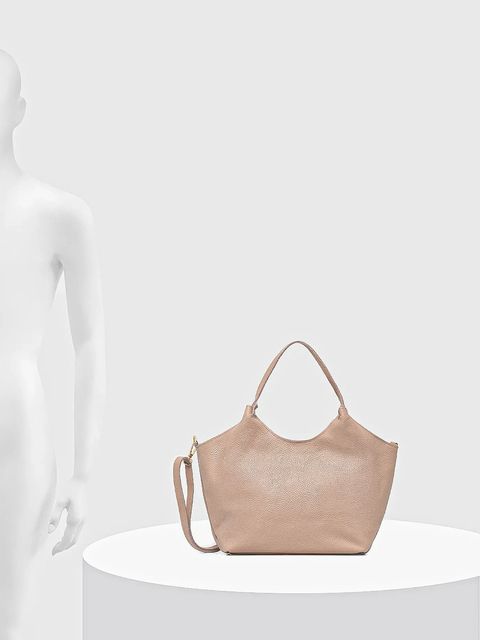 Answear.LAB torebka skórzana kolor różowy