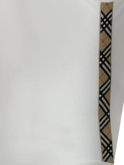 Burberry Check-stripe swimsuit - White