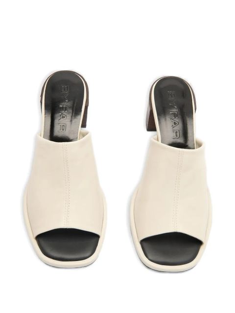BY FAR Francisco square-toe mules - Neutrals