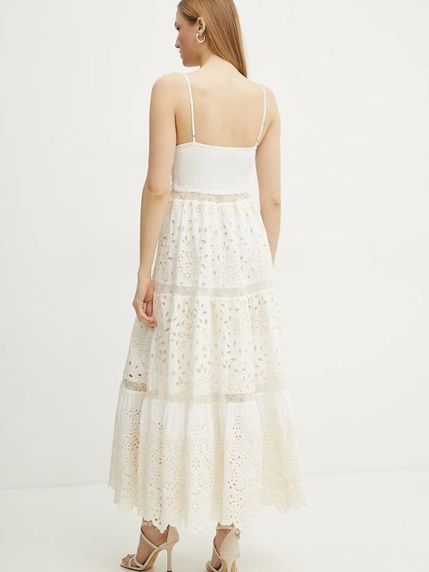 ERMANNO Firenze sukienka bawełniana kolor biały midi rozkloszowana 56TQ001EN3 - zdjęcie produktu nr 2