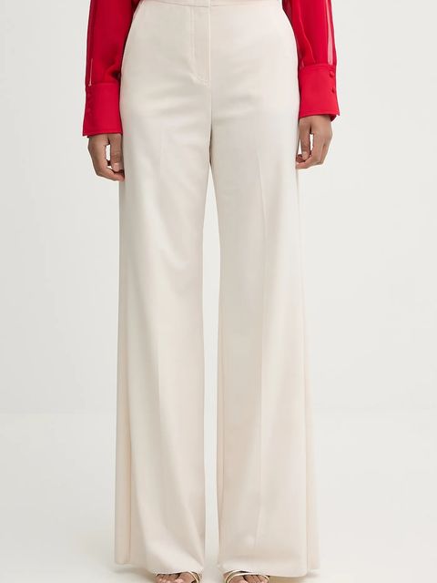 Marella spodnie SEQUOIA damskie kolor beżowy proste high waist 2613131211200 - zdjęcie produktu nr 1