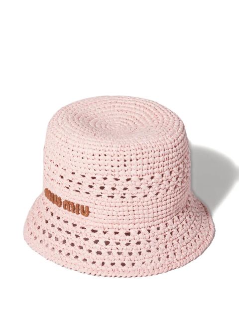 Miu Miu woven fabric hat - Pink - zdjęcie produktu nr 1