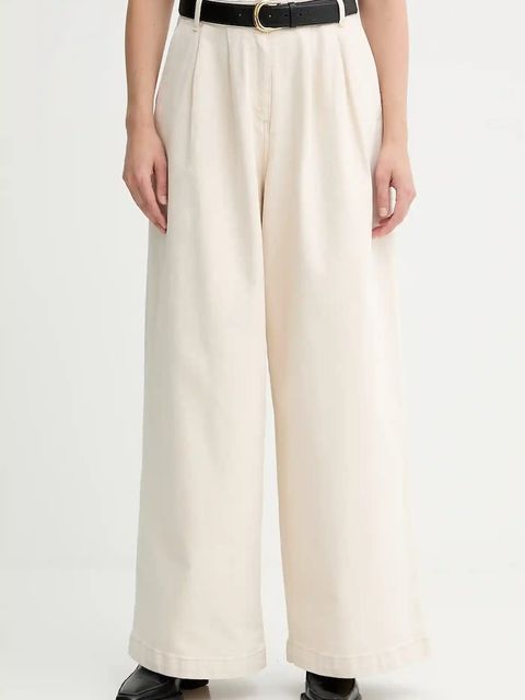 Sessun jeansy damskie kolor beżowy 25207010