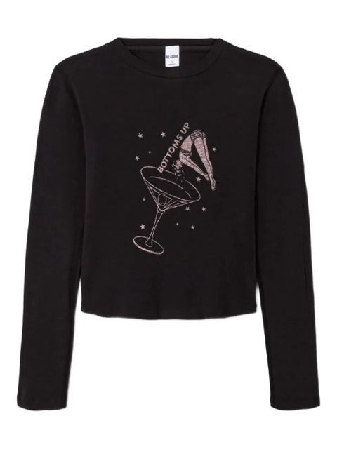 RE/DONE 90s "Bottoms Up" long-sleeve T-shirt - Black - zdjęcie produktu nr 1