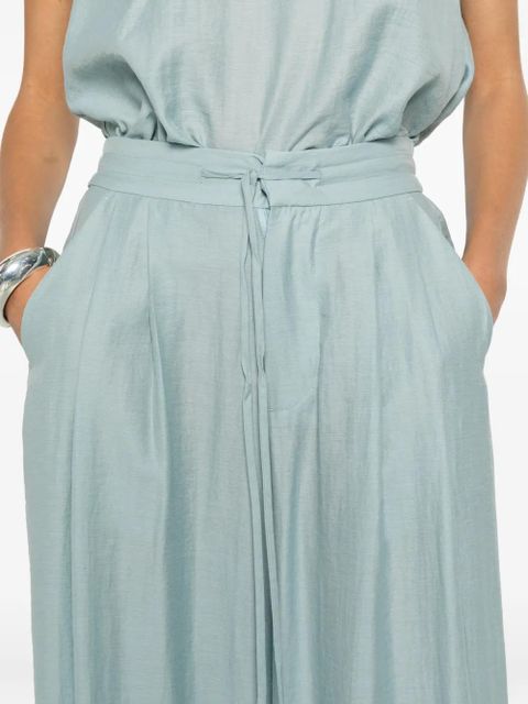 Eleh drawstring wide-leg trousers - Blue