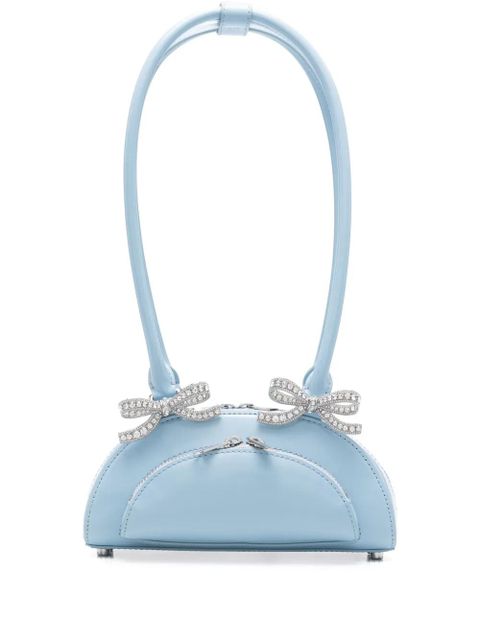 Self-Portrait mini Curved shoulder bag - Blue - zdjęcie produktu nr 1