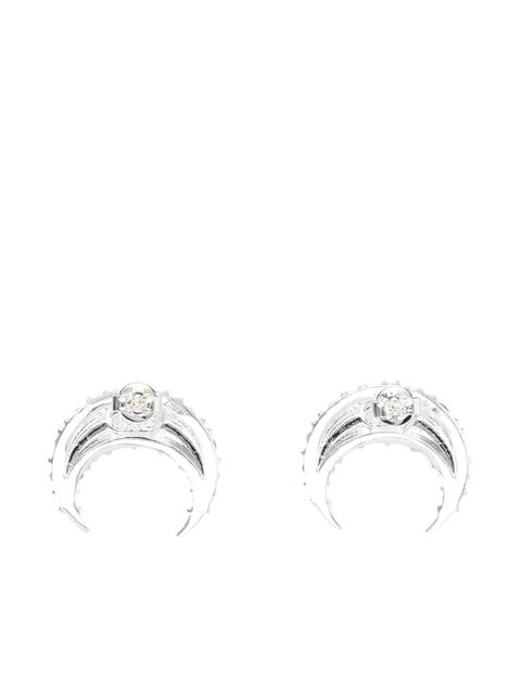 Marine Serre small rhinestone-embellished Moon earring - Silver - zdjęcie produktu nr 2