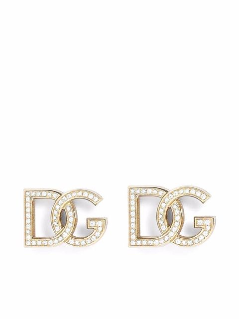 Dolce & Gabbana 18kt yellow gold logo stud earrings - zdjęcie produktu nr 1