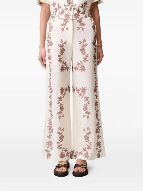 Claudie Pierlot floral straight trousers - Neutrals