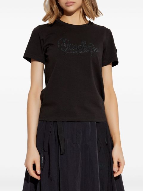 Moncler glitter-logo T-shirt - Black - zdjęcie produktu nr 2