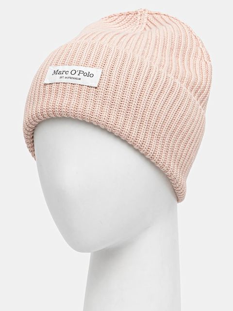 Marc O'Polo czapka bawełniana kolor różowy 509605901141 - zdjęcie produktu nr 2