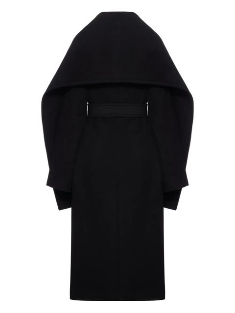 Sportmax shawl-collar belted coat - Black - zdjęcie produktu nr 2