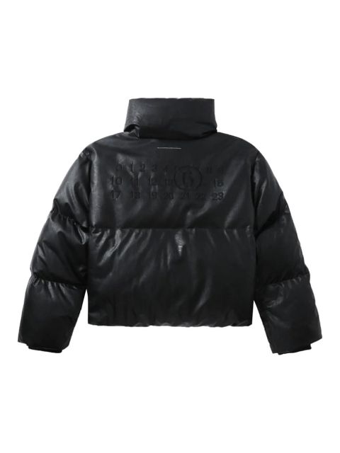 MM6 Maison Margiela numbers-motif padded jacket - Black - zdjęcie produktu nr 2