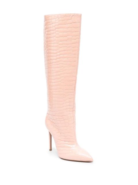 Paris Texas 120mm crocodile-embossed leather boots - Pink - zdjęcie produktu nr 2