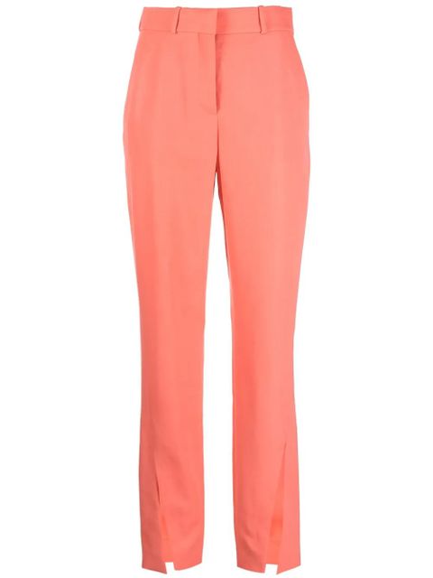 Balmain split-hem virgin wool tapered trousers - Orange - zdjęcie produktu nr 1