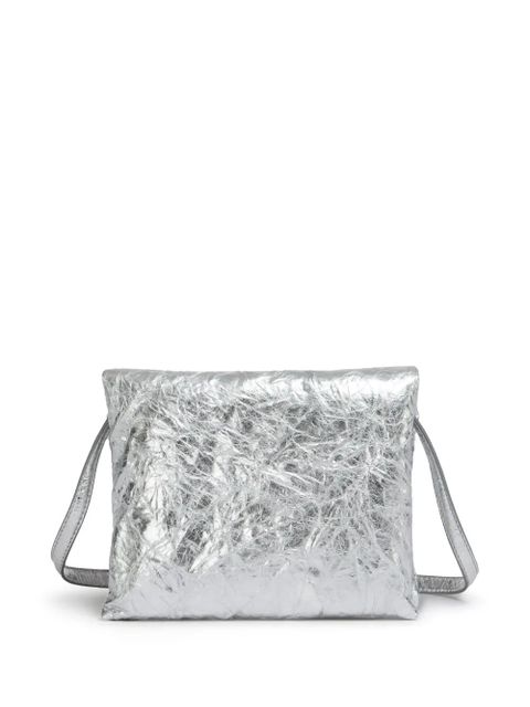 Marni metallic-effect leather shoulder bag - Silver - zdjęcie produktu nr 2