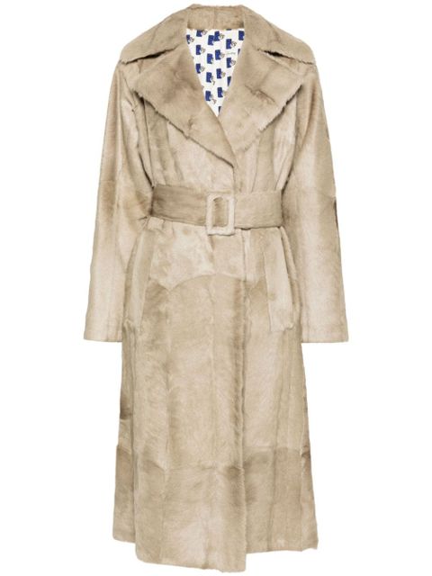 Burberry brushed trench coat - Brown