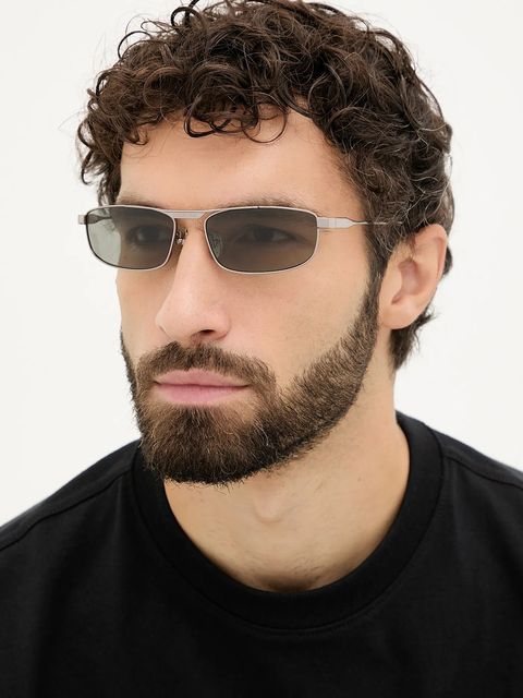 Balenciaga okulary przeciwsłoneczne kolor srebrny BB0451S