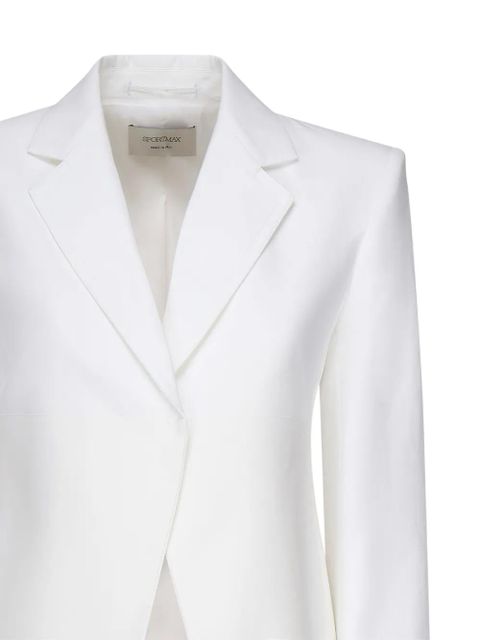 Max Mara concealed-fastening blazer - White