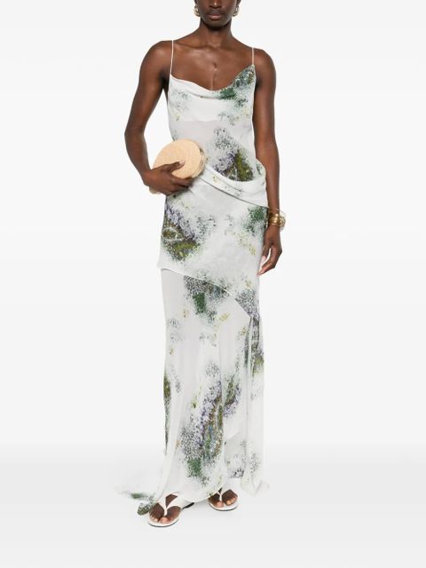 Christopher Esber cowl-neck slip maxi dress - White - zdjęcie produktu nr 2