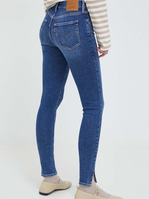 Levi's jeansy 720 SUPER SKINNY damskie kolor granatowy