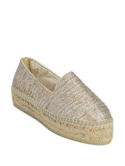 Manebi cotton flat espadrilles - Gold - zdjęcie produktu nr 2
