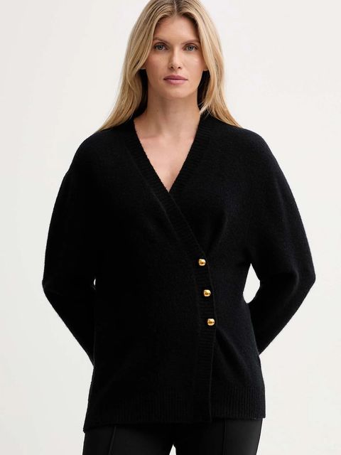 ISABELLE BLANCHE kardigan z dodatkiem wełny damski kolor czarny IS25FW-M152-F007 - zdjęcie produktu nr 1