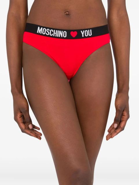 Moschino logo-heart briefs (pack of three) - Black