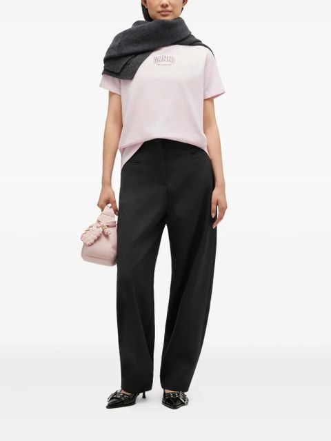 GANNI logo t-shirt - Pink