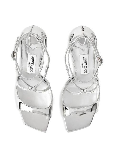Jimmy Choo Azia t-strap square-toe sandals - Silver