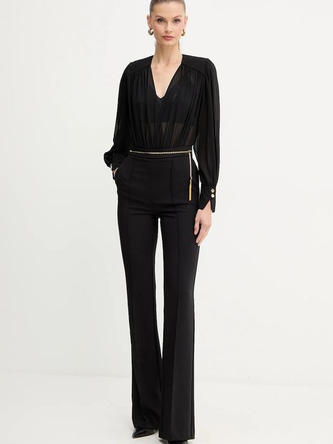 Elisabetta Franchi body damska kolor czarny gładka CB00857E2 - zdjęcie produktu nr 2