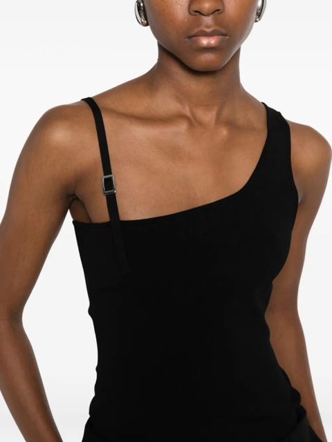 SANDRO one-shoulder-design top - Black