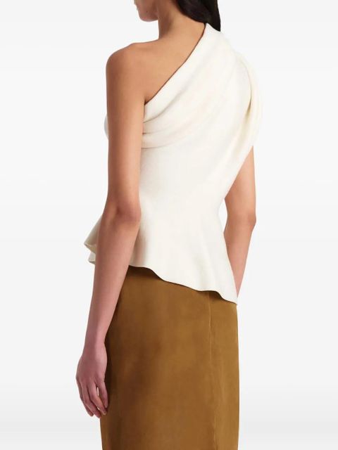 KHAITE draped one-shoulder top - White - zdjęcie produktu nr 2