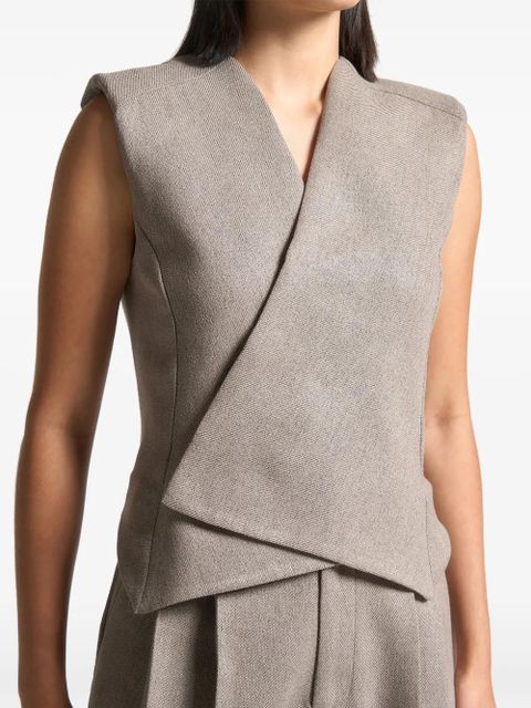 Manière De Voir wrap tailored waistcoat - Neutrals