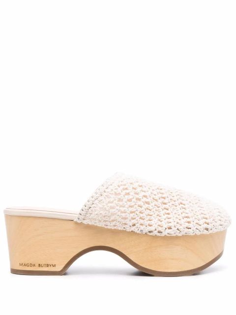 Magda Butrym crochet clog mules - White - zdjęcie produktu nr 1