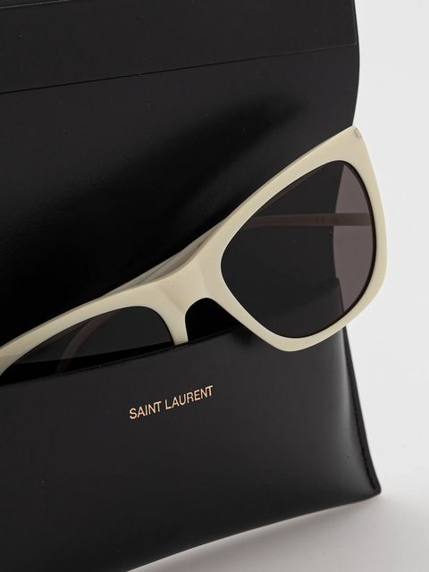 Saint Laurent okulary przeciwsłoneczne KATE THIN damskie kolor beżowy SL 214 - zdjęcie produktu nr 2
