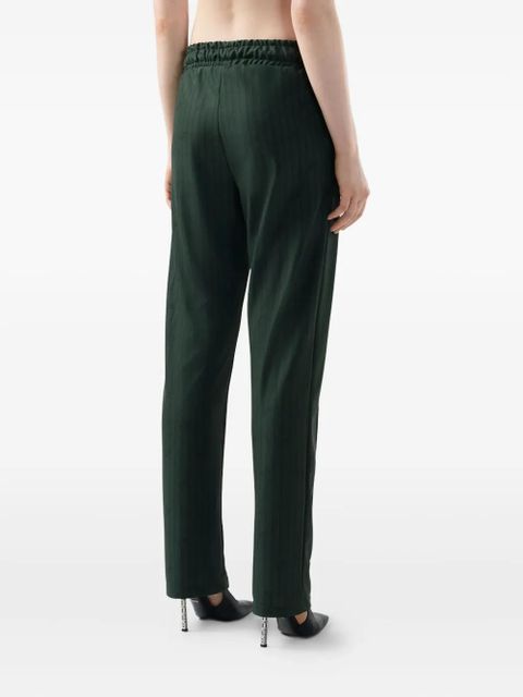 GCDS pinstripe drawstring trousers - Green