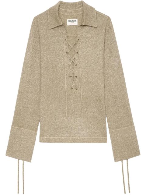 Zadig&Voltaire Listy knitted top - Gold - zdjęcie produktu nr 1