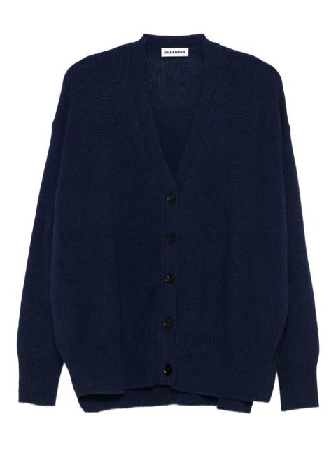 Jil Sander button-front cashmere cardigan - Blue - zdjęcie produktu nr 1