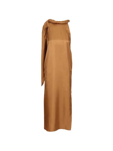 LouLou de Saison Susan twisted-collar dress - Neutrals - zdjęcie produktu nr 1