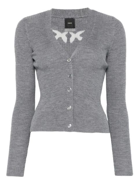 PINKO button ribbed cardigan - Grey - zdjęcie produktu nr 1