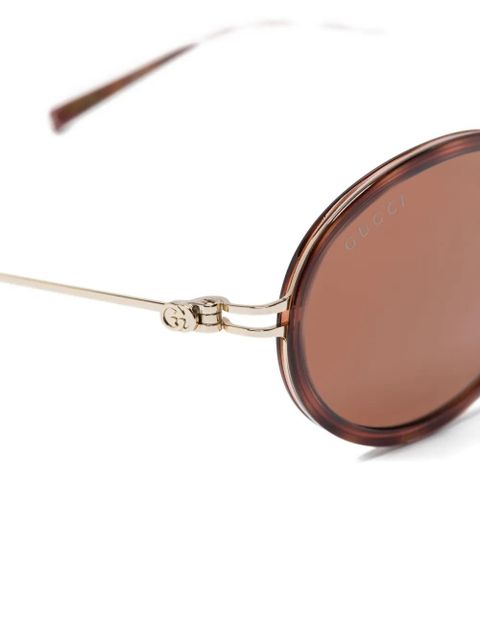 Gucci Eyewear oval-frame sunglasses - Gold