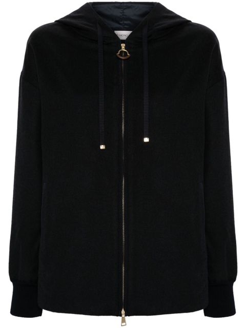 Moncler logo-patch hoodie - Blue - zdjęcie produktu nr 1