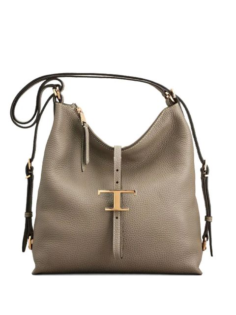 Tod's t buckle leather shoulder bag - Grey - zdjęcie produktu nr 1